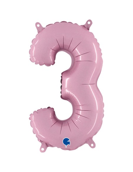 NUMERO MYLAR MEDIO ROSA 3 CM. 35 - L'Officina delle feste