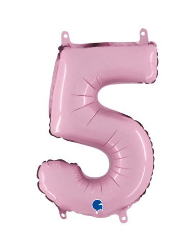 NUMERO MYLAR MEDIO ROSA 5 CM. 35 - L'Officina delle feste