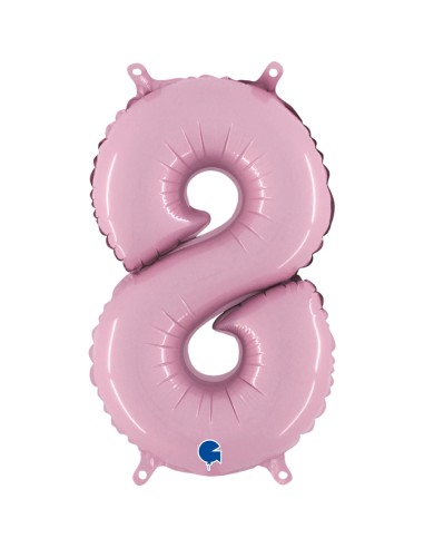 NUMERO MYLAR MEDIO ROSA 8 CM. 35 - L'Officina delle feste