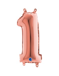 NUMERO MYLAR MEDIO ROSE GOLD 1 CM. 35 - L'Officina delle feste 2