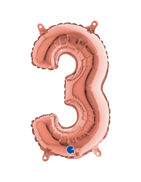NUMERO MYLAR MEDIO ROSE GOLD 3 CM.35 - L'Officina delle feste NUMERO MYLAR MEDIO ROSE GOLD 3 CM.35 - L'Officina delle feste