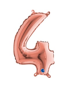 NUMERO MYLAR MEDIO ROSE GOLD 4 CM. 35 - L'Officina delle feste 2
