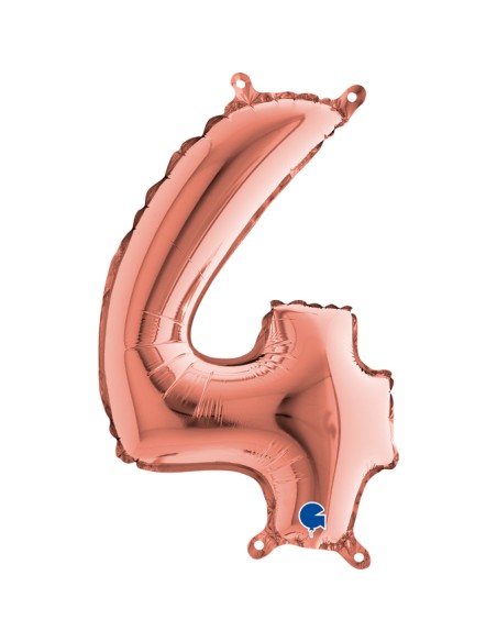 NUMERO MYLAR MEDIO ROSE GOLD 4 CM. 35 - L'Officina delle feste