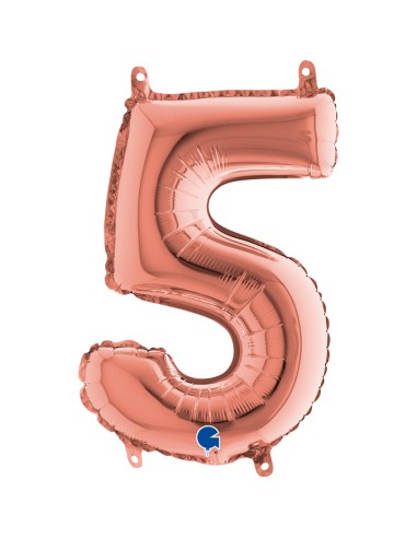 NUMERO MYLAR MEDIO ROSE GOLD 5 CM. 35 - L'Officina delle feste