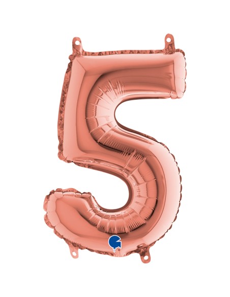 NUMERO MYLAR MEDIO ROSE GOLD 5 CM. 35 - L'Officina delle feste