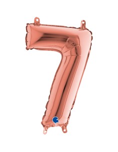 NUMERO MYLAR MEDIO ROSE GOLD 7 CM.35 - L'Officina delle feste 2