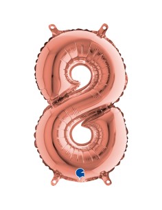 NUMERO MYLAR MEDIO ROSE GOLD 8 CM. 35 - L'Officina delle feste 2