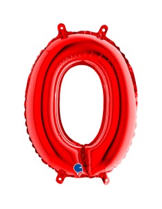 NUMERO MYLAR MEDIO ROSSO 0 CM. 35 - L'Officina delle feste 2