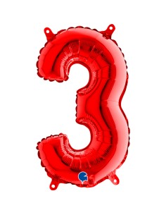 NUMERO MYLAR MEDIO ROSSO 3 CM. 35 - L'Officina delle feste 2