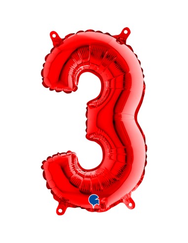 NUMERO MYLAR MEDIO ROSSO 3 CM. 35 - L'Officina delle feste