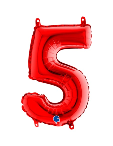 NUMERO MYLAR MEDIO ROSSO 5 CM. 35 - L'Officina delle feste