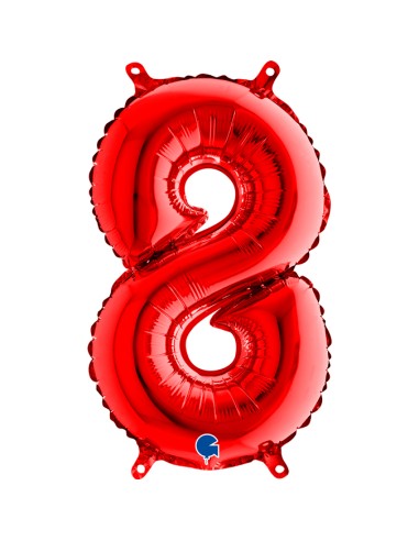 NUMERO MYLAR MEDIO ROSSO 8 CM. 35 - L'Officina delle feste