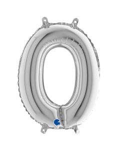 NUMERO MYLAR MEDIO SILVER 0 CM. 35 - L'Officina delle feste 2