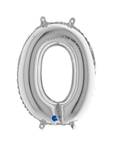 NUMERO MYLAR MEDIO SILVER 0 CM. 35 - L'Officina delle feste