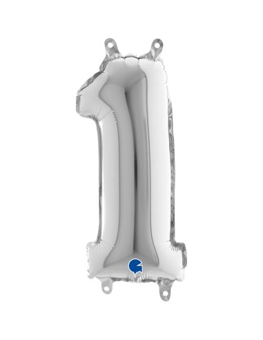 NUMERO MYLAR MEDIO SILVER 1 CM. 35 - L'Officina delle feste