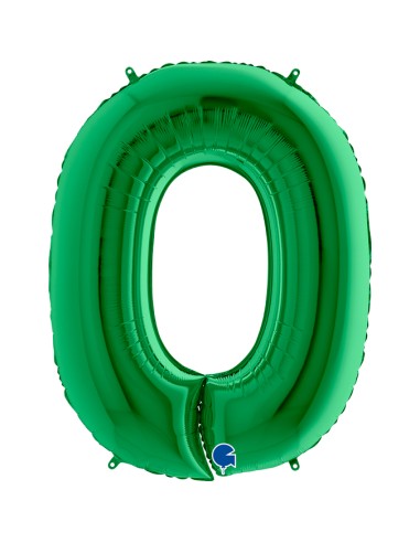 NUMERO MYLAR MEDIO VERDE 0 CM. 35 - L'Officina delle feste