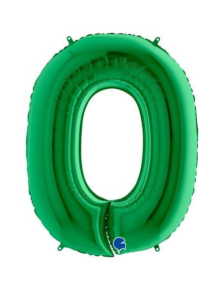 NUMERO MYLAR MEDIO VERDE 0 CM. 35 - L'Officina delle feste