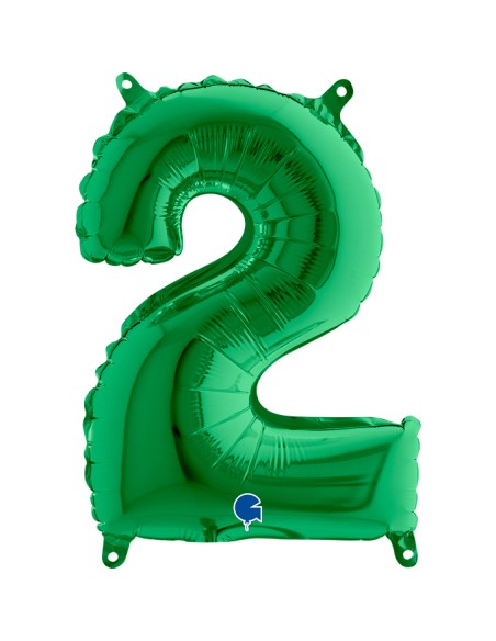 NUMERO MYLAR MEDIO VERDE 2 CM. 35 - L'Officina delle feste