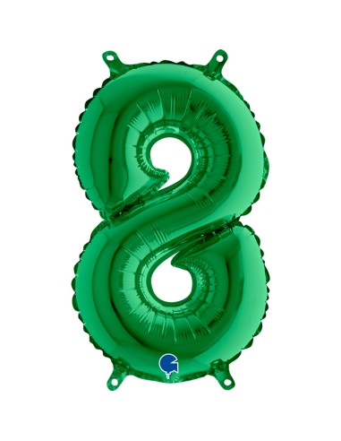 NUMERO MYLAR MEDIO VERDE 8 CM. 35 - L'Officina delle feste