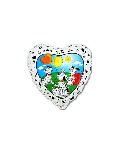 PALLONE CM. 45/18" CUORE CANE DALMATA 101 - L'Officina delle