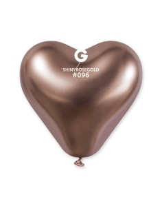 PALLONE CUORE LATTICE 12" SHINY ROSE GOLD 25PZ - L'Officina 2