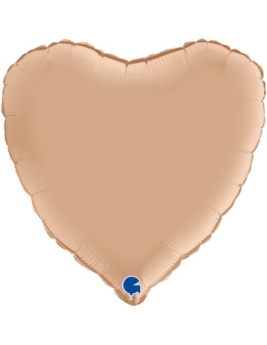 PALLONE CUORE MYLAR 18" SATIN NUDE 45CM - L'Officina delle feste