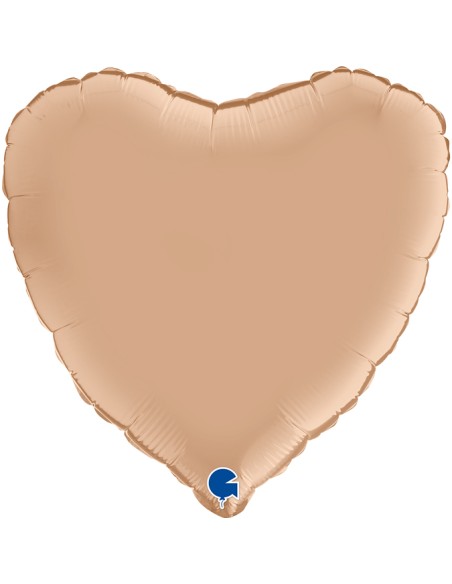 PALLONE CUORE MYLAR 18" SATIN NUDE 45CM - L'Officina delle feste