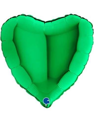 PALLONE CUORE MYLAR 18" VERDE 45CM - L'Officina delle feste