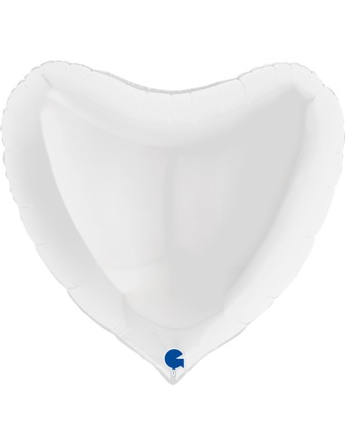 PALLONE CUORE MYLAR 36" BIANCO 91CM - L'Officina delle feste