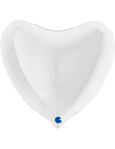 PALLONE CUORE MYLAR 36" BIANCO 91CM - L'Officina delle feste