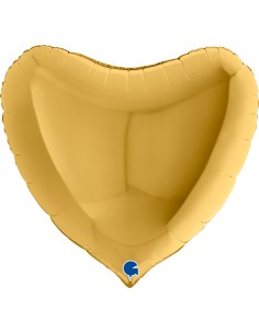 PALLONE CUORE MYLAR 36" ORO 91CM - L'Officina delle feste 2
