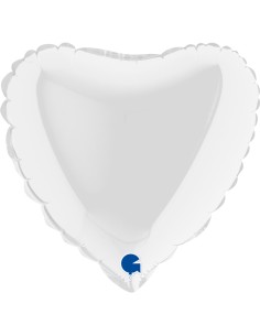 PALLONE CUORE MYLAR 9" BIANCO - L'Officina delle feste 2
