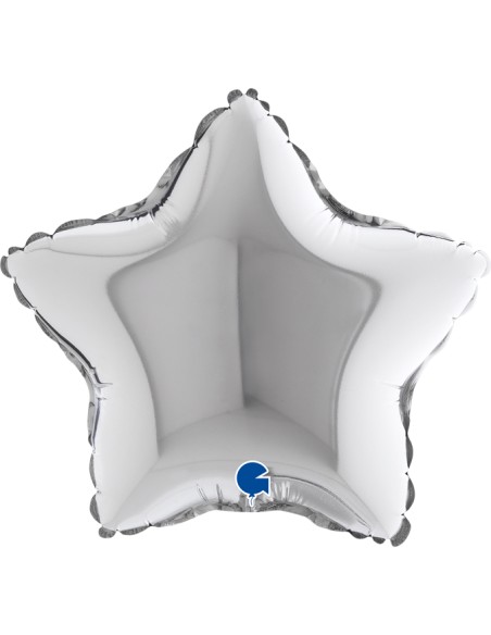 PALLONE FOIL DECO STELLA 9" ARGENTO - L'Officina delle feste