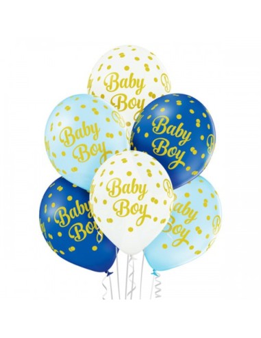 PALLONE LATT. 12" BABY BOY PZ.50 - L'Officina delle feste