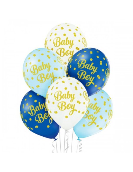 PALLONE LATT. 12" BABY BOY PZ.50 - L'Officina delle feste
