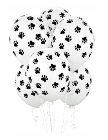 PALLONE LATTICE 11" BIANCO CON ZAMPE CANE 25PZ - L'Officina