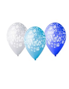 PALLONE LATTICE 12" 30CM SONO NATO MIX DI 3 COLORI 50PZ - 2