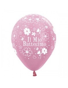 PALLONE LATTICE 12" BATTESIMO PERLATO 100PZ - L'Officina delle 2