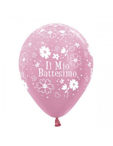 PALLONE LATTICE 12" BATTESIMO PERLATO 100PZ - L'Officina delle