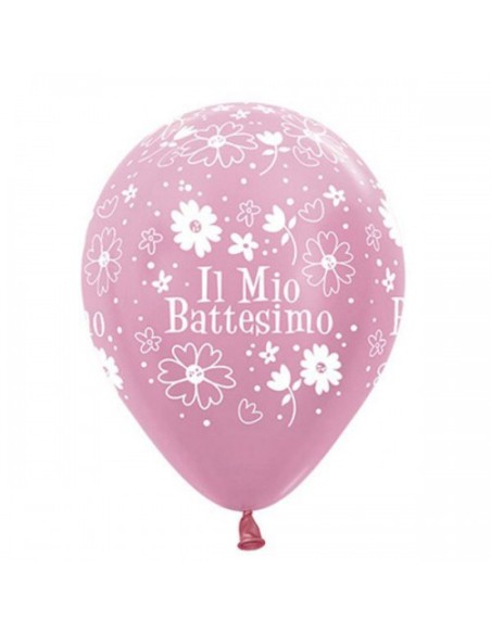 PALLONE LATTICE 12" BATTESIMO PERLATO 100PZ - L'Officina delle