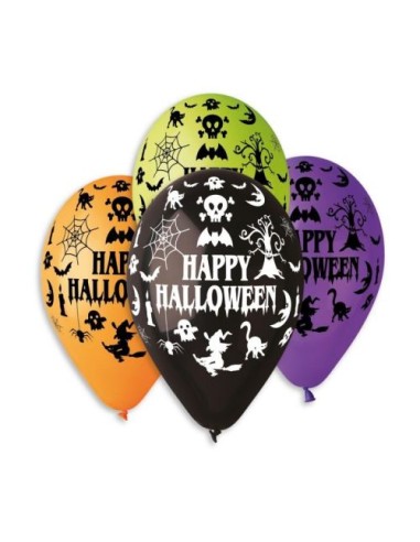 PALLONE LATTICE 12" STAMPA HAPPY HALLOWEEN PZ. 100 - L'Officina