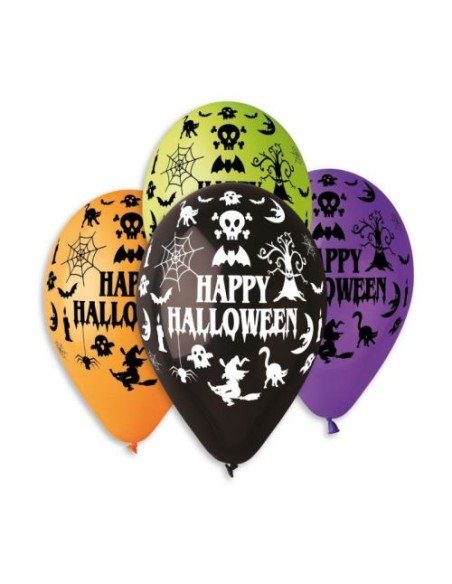 PALLONE LATTICE 12" STAMPA HAPPY HALLOWEEN PZ. 100 - L'Officina