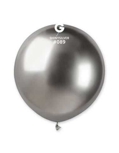 PALLONE LATTICE 48CM 19" SHINY ARGENTO 1PZ - L'Officina delle