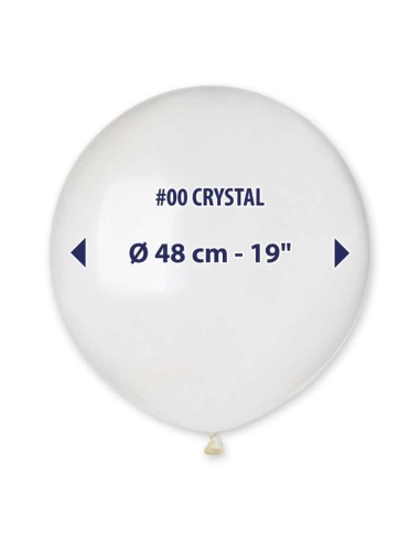PALLONE LATTICE 48CM 19" TRASPARENTE 1PZ - L'Officina delle