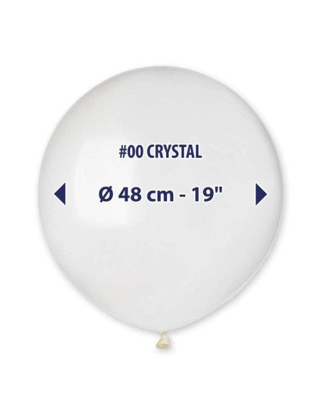 PALLONE LATTICE 48CM 19" TRASPARENTE 1PZ - L'Officina delle