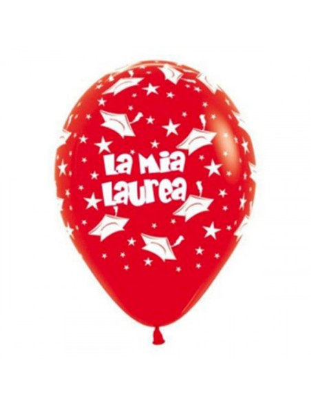 PALLONE LATTICE 5" LA MIA LAUREA 100PZ - L'Officina delle feste