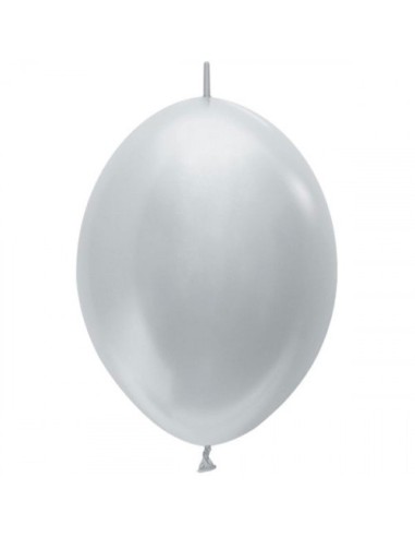 PALLONE LATTICE ARGENTO PERL. LINK 12" PZ. 25 - L'Officina