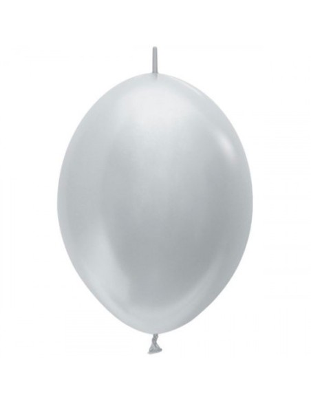 PALLONE LATTICE ARGENTO PERL. LINK 12" PZ. 25 - L'Officina