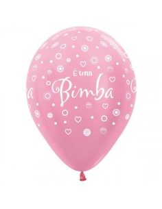 PALLONE LATTICE ROSA PERL. 12" E' UNA BIMBA 100PZ - L'Officina 2