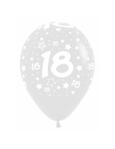 PALLONE LATTICE12" 18 ANNI STARS 30CM PZ.50 - L'Officina delle